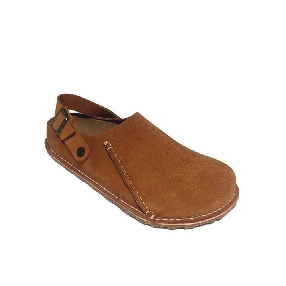 Birkenstock Lutry Premium Suede Sandals Mens 9 EU 42 Mink Brown Mules NWT Clogs